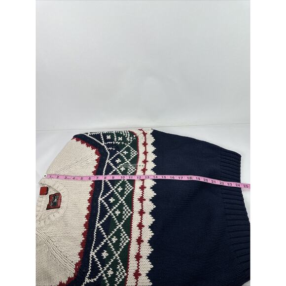 NWT Vintage Britches Great Outdoors Fair Isle Cotton Sweater Men Size Small - Picture 8 of 8